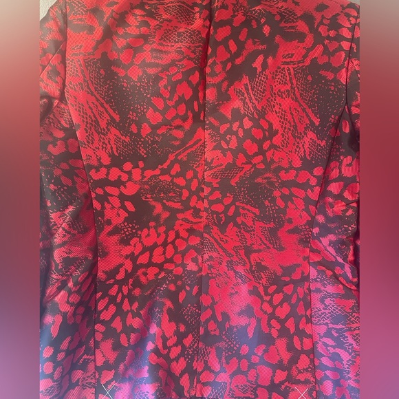INC International Concepts NWOT Men's Slim-Fit Red/Black Print Blazer Size XXL - Picture 5 of 7